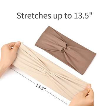 Jesries Headbands for Women - Elastic, Non-Slip, Stylish Hair Accessories