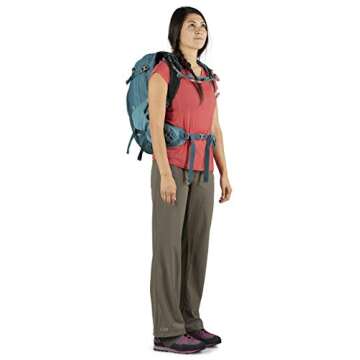 Osprey Mira 32L Women's Hiking Backpack with Hydraulics Reservoir, Bahia Blue, One Size