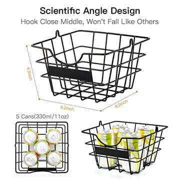 Befano 3 Tier Metal Fruit Basket for Kitchen Storage