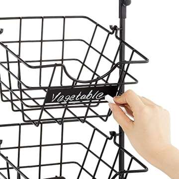 Befano 3 Tier Metal Fruit Basket for Kitchen Storage