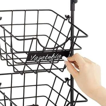 Befano 3 Tier Metal Fruit Basket for Kitchen Storage