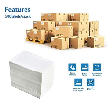 Fangtech Thermal Direct Shipping Labels - 500 Pack