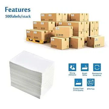 Fangtech Thermal Direct Shipping Labels - 500 Pack