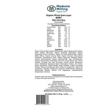 Modesto Milling Organic Layer Feed for Healthy Egg Production