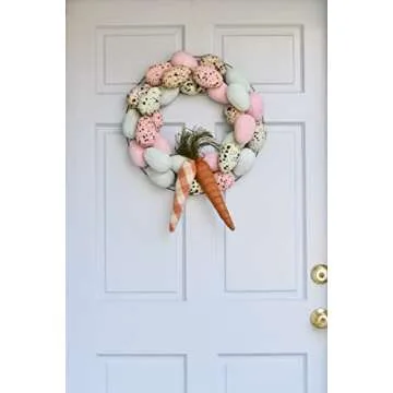 Mud Pie Fabric Carrot Décor, 15" Buffalo Check - 2 Pack