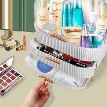 MASSY Egg Shape Makeup Organizer for Elegant Storage