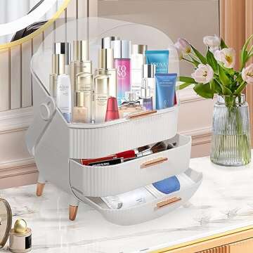 MASSY Egg Shape Makeup Organizer for Elegant Storage