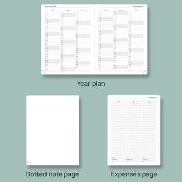 POPRUN Planner 2024-2025 (6.5'' x 8.5'') Academic Year Calendar (July 2024 - June 2025) with Hourly Time Slots, 2024 Weekly Planner for time Management, Leather Soft Cover - Pacific Green