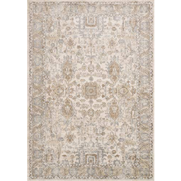 Loloi Teagan Ivory Sand Area Rug Soft Durable Stylish
