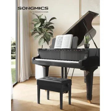 SONGMICS Adjustable Piano Bench with Storage for Musicians