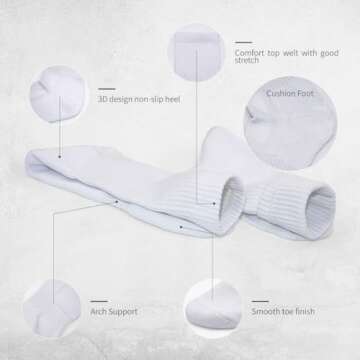 SOX TOWN Cushioned Crew Athletic Socks for All Seasons