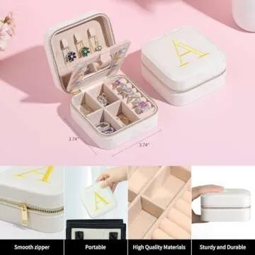 Parima Plush Velvet Personalized Jewelry Case Organizer