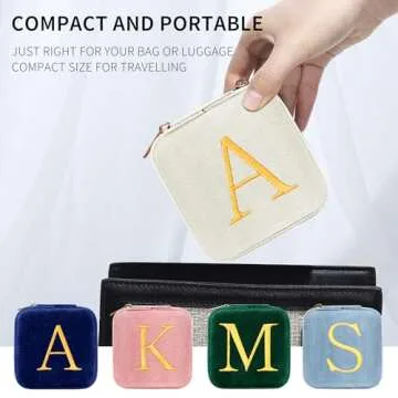 Parima Plush Velvet Personalized Jewelry Case Organizer