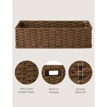 Eco-Friendly StorageWorks Toilet Tank Tray for Bathrooms