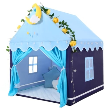 Wilwolfer Kid Tent with Mat, Star Lights - Kids Play Tents for Toddlers Kids Tents Indoor Playhouse ...
