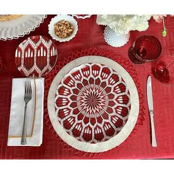 White Napkins with Gold Trim, Gold Napkin Set of 4, 100% Pure Cotton, Cloth for Hotels, Weddings, Cotton Table - Reusable Washable - Lunch Dinner Party Celebration Decorative Napkin 18x18