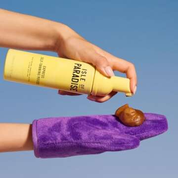 Isle of Paradise Express Self Tanning Mousse - 30 Min Fast Developing Self Tanner - Color Correcting...