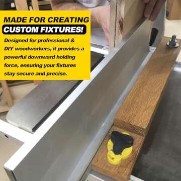 Magswitch MagJig 95 Magnetic Woodworking and Welding Base Clamp Holder for Wood Working Supplies, Accessories, Tools and Equipment, Magnet Switch with On/Off Capabilities, 95 lb Holding Force, Yellow