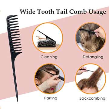 Hair Brush, Boar Bristle Hair Brushes for Women Kids Thick Curly Wet Dry Hair, Smoothing Detangling Hairbrush Adds Shine and Improves Hair Texture, Hair Comb and Giftbox Included