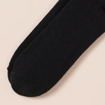 Casual Crew Socks 6 Pairs for Women - Black Size 6-9