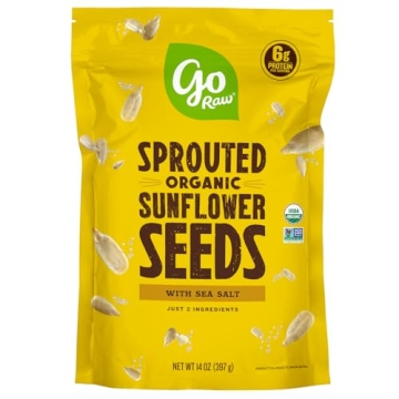 Go Raw Organic Sprouted Sunflower Seeds - Sea Salted Superfood Snack