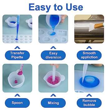Teexpert Silicone Resin Measuring Cups Tool Kit - Ultimate Crafting Set