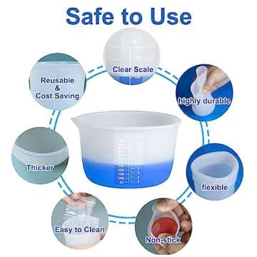 Teexpert Silicone Resin Measuring Cups Tool Kit - Ultimate Crafting Set