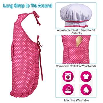 Juboury Kitchen Pretend Play Toys with Stainless Steel Cookware Pots and Pans Set, Cooking Utensils, Apron & Chef Hat, Cutting Vegetables for Kids, Girls, Boys, Toddlers