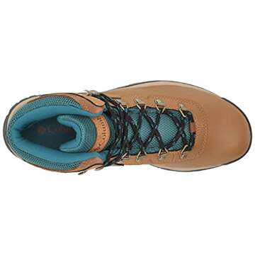 Columbia Women's Newton Ridge Plus Hiking Shoe, Elk, River Blue, 8.5