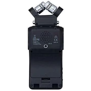 Zoom H6 All Black 6-Input /6-Track Portable Handy Recorder with Single Mic Capsule Bundle with 2X 32GB Memory Card + Protective Case + 4 AA Batteries and Charger + Accessories (7 Items)