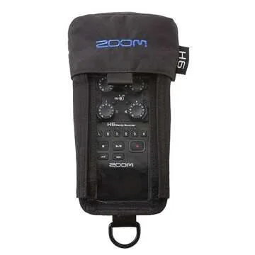 Zoom H6 All Black 6-Input /6-Track Portable Handy Recorder with Single Mic Capsule Bundle with 2X 32GB Memory Card + Protective Case + 4 AA Batteries and Charger + Accessories (7 Items)