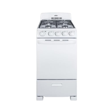 Summit 20 Gas Range with 4 Burners for Small Kitchens