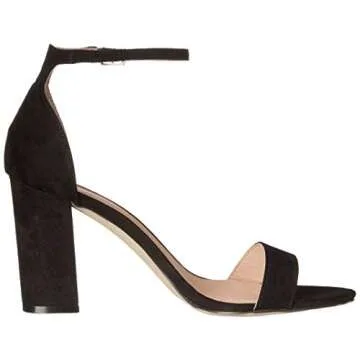 Madden Girl womens Beella Heeled Sandal, Black Fabric, 8.5 US