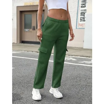 Stylish QIBABU Women's Fleece Cargo Sweatpants Online