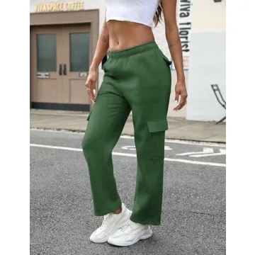 Stylish QIBABU Women's Fleece Cargo Sweatpants Online