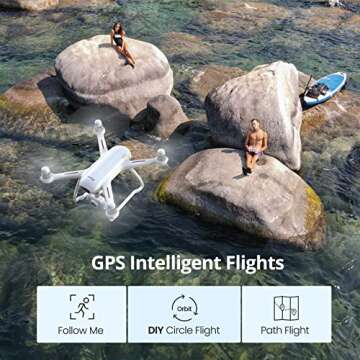 Potensic Dreamer Pro 4K GPS Drones with 3-Axis Gimbal Camera for Adults, Brushless Motor FPV Drone 2KM Transmission Range, 28mins Flight, Auto-Return, Quadcopter with Metal Carry case and 32G SD Card