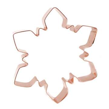 Elegant Copper Snowflake Cookie Cutter for Holiday Baking