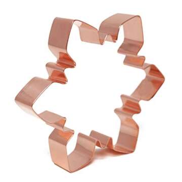 Elegant Copper Snowflake Cookie Cutter for Holiday Baking