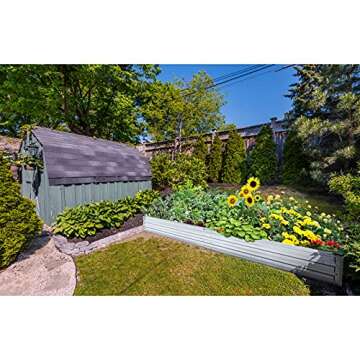 Mofesun Galvanized Raised Garden Bed Kit - Metal Raised Bed Garden 4'x8'x1' for Flower Planters, Vegetables Herb