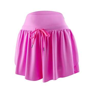 Flowy Shorts for Women Gym Yoga Athletic Workout Running Spandex Cute Comfy Lounge Sweat Skirt Womens Summer Preppy Clothes(xs, Black)