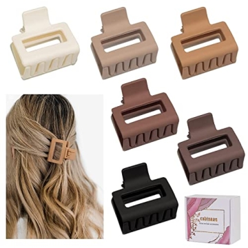 Medium Claw Hair Clips for Women in Warm Colors