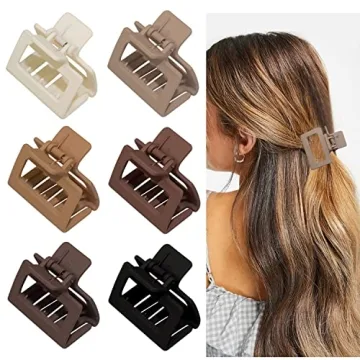 Medium Claw Hair Clips for Women in Warm Colors