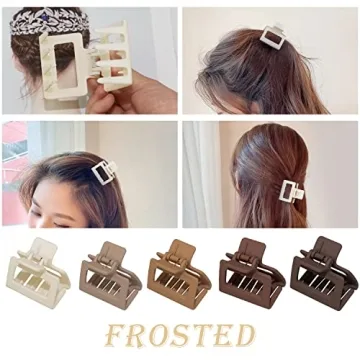 Medium Claw Hair Clips for Women in Warm Colors