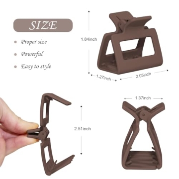 Medium Claw Hair Clips for Women in Warm Colors