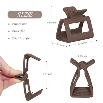 Medium Claw Hair Clips for Women in Warm Colors