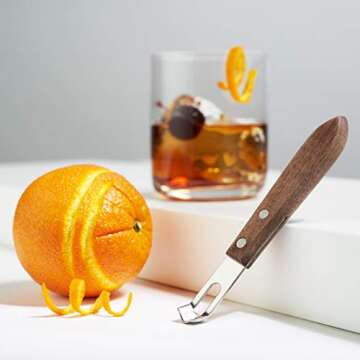 Viski Channel Knife for Effortless Cocktail Garnishes