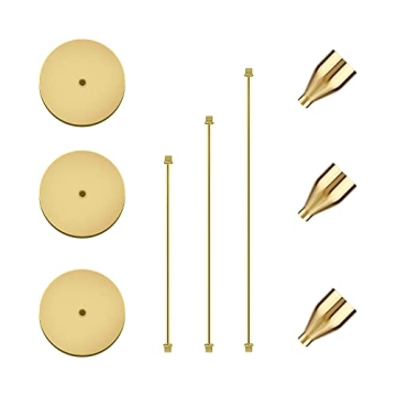 Urban Deco Gold Taper Candle Holders - Pack of 3