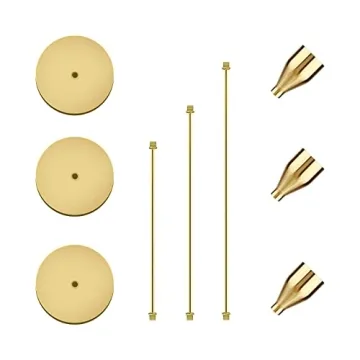Urban Deco Gold Taper Candle Holders - Pack of 3