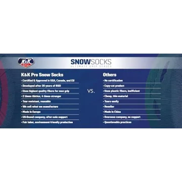 K&K Pro Series Snow Socks Winter Traction Solution