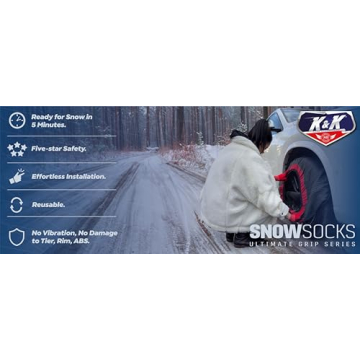 K&K Pro Series Snow Socks Winter Traction Solution